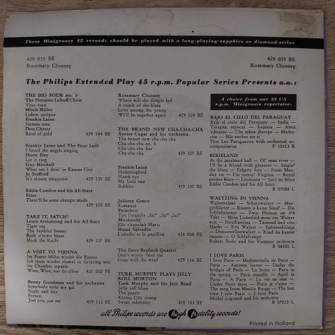 Rosemary Clooney – Mambo Italiano 45LİK PLAK