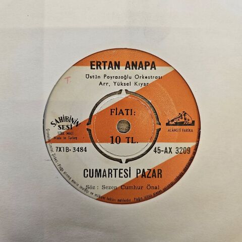 Ertan Anapa – Bir Masal Söyle / Cumartesi Pazar 45LİK PLAK