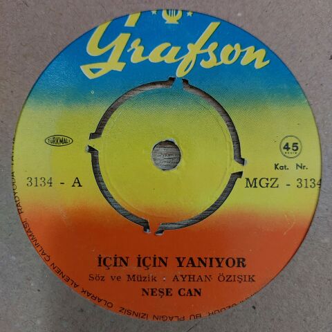 NEŞE CAN - İÇİN İÇİN YANIYOR 45LİK PLAK
