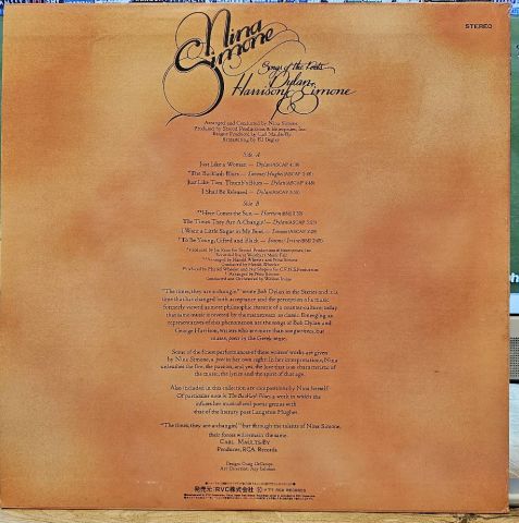 Nina Simone – Songs Of The Poets : Dylan, Harrison & Simone LP PLAK