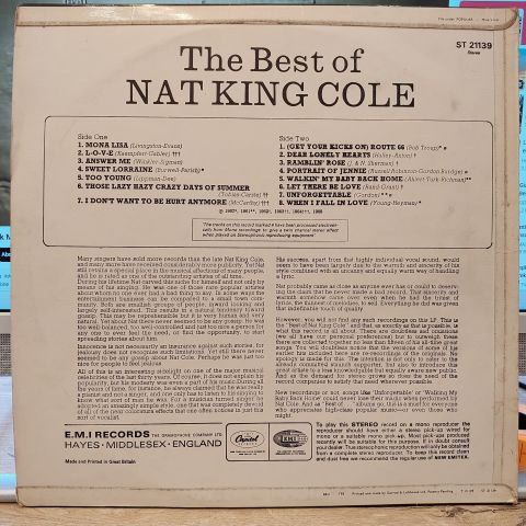 Nat King Cole – The Best Of Nat King Cole LP PLAK