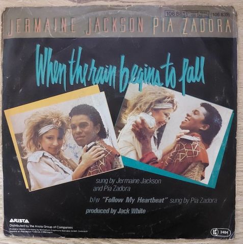 Jermaine Jackson, Pia Zadora – When The Rain Begins To Fall 45LİK PLAK