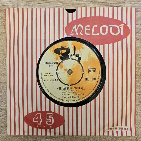 Dario Moreno – Her Akşam Sarhoş 45LİK PLAK