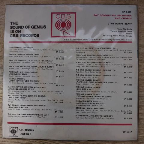 Ray Conniff And His Orchestra & Chorus – The Happy Beat 45LİK PLAK