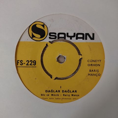 Barış Manço, Cüneyd Orhon – Dağlar Dağlar 45LİK PLAK