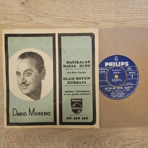 DARİO MORENO - HATIRALAR HAYAL OLDU 45LİK PLAK