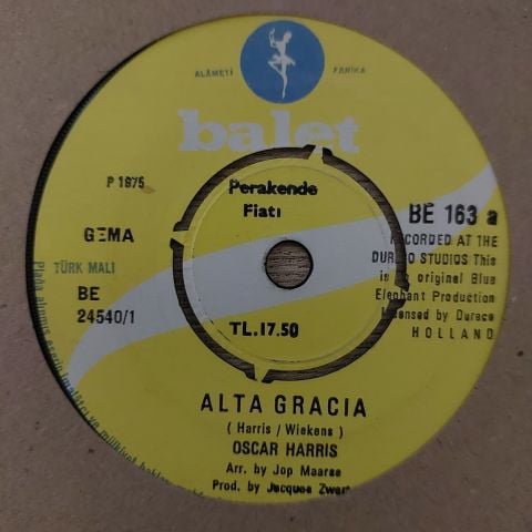 Oscar Harris – Alta Gracia 45LİK PLAK