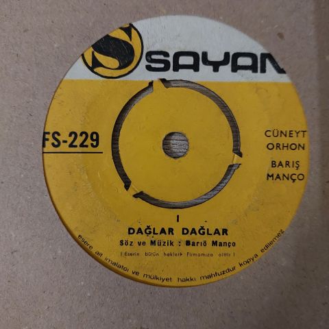 Barış Manço, Cüneyd Orhon – Dağlar Dağlar 45LİK PLAK