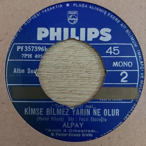 Alpay – Asla Bir Daha Sevemem 45LİK PLAK
