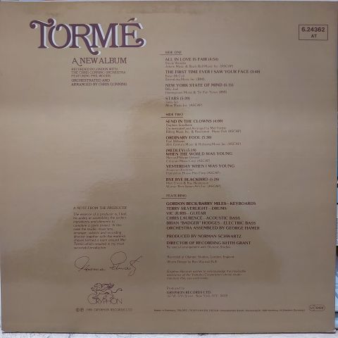 Torme – A New Album LP PLAK