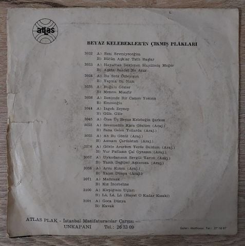 Beyaz Kelebekler – Madımak / Kız İnce Beline 45LİK PLAK