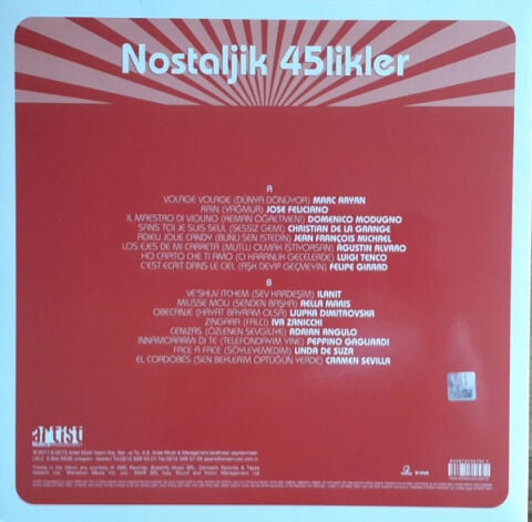 THE BEST OF NOSTALGİA - NOSTALJİK 45LİKLER LP PLAK