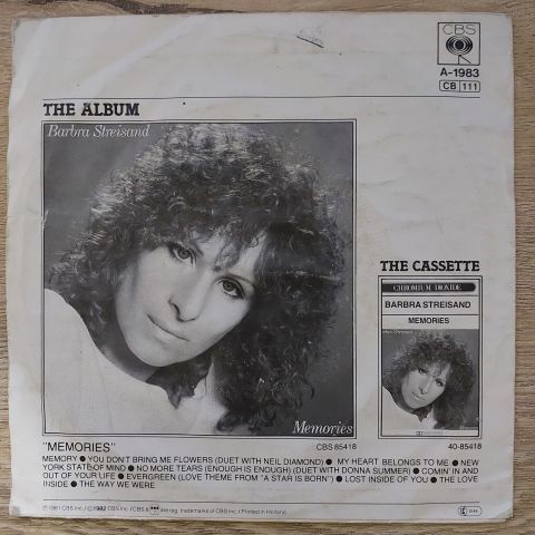 Barbra Streisand – Memory 45LİK PLAK