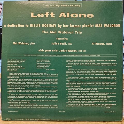 Mal Waldron – Left Alone LP PLAK