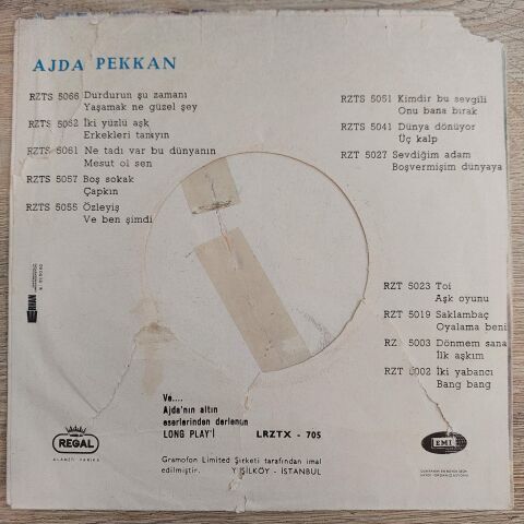 AJDA PEKKAN - VE BEN ŞİMDİ ÖZLEYİŞ 45LİK PLAK