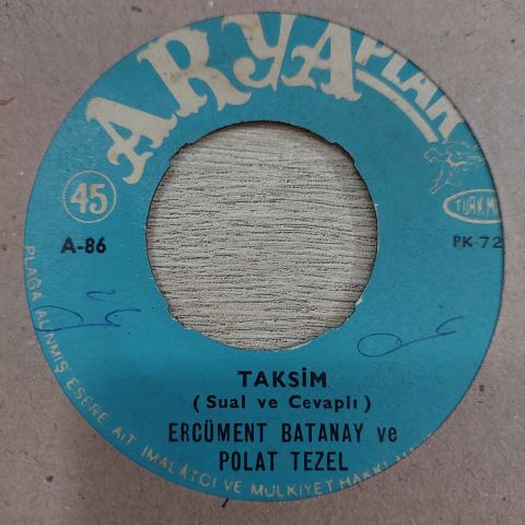 ERCÜMENT BATANAY VE POLAT TEZEL - TAKSİM 45LİK PLAK