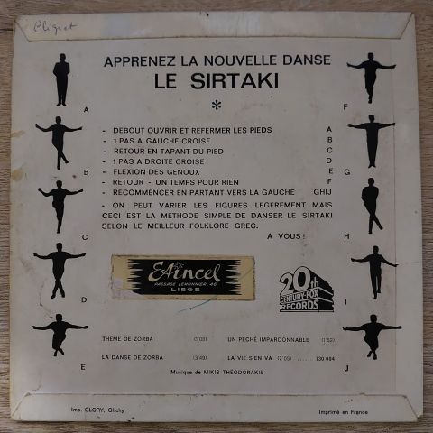 Mikis Theodorakis – Bande Originale Du Film Zorba Le Grec 45LİK PLAK