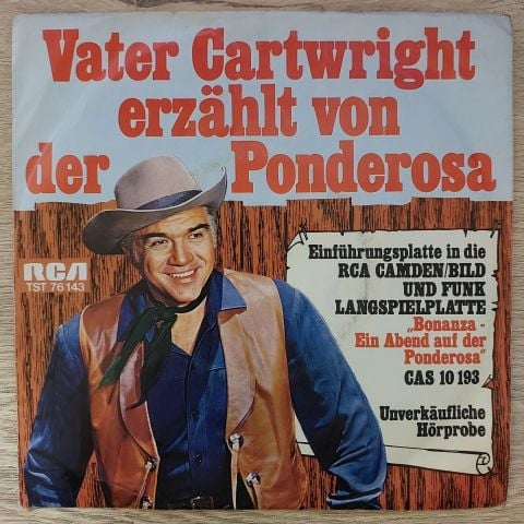 Bonanza – Ein Abend Auf Der Ponderosa (Mit Ben Cartwright, Little Joe, Adam Und Hoss) 45LİK PLAK