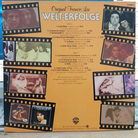 FRANCİS LAİ - ORİGİNALFRANCİS LAİ WELTERFOLGE LP PLAK