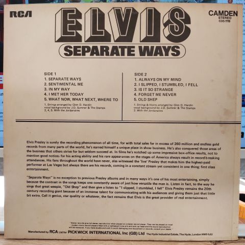 Elvis – Separate Ways LP PLAK