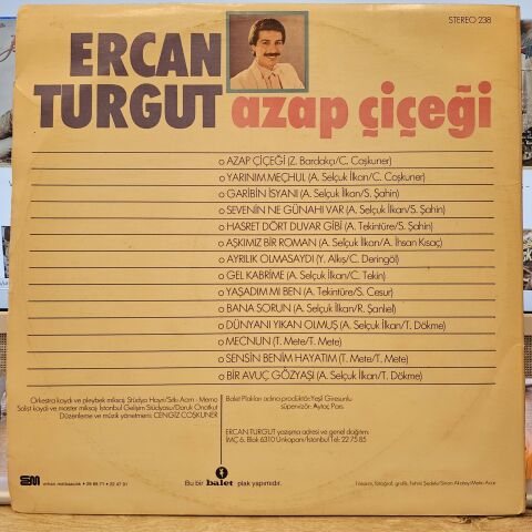 Ercan Turgut – Azap Çiçeği LP PLAK