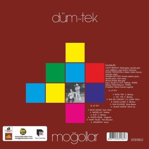 Moğollar - Düm – Tek (Renkli Plak Beyaz Kırmızı) LP PLAK