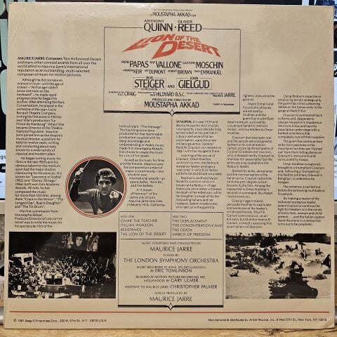 Maurice Jarre – Lion Of The Desert (Original Music From The Film) LP PLAK