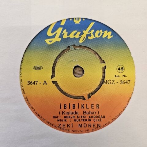 Zeki Müren – İbibikler / Unutulmaz Adınla 45LİK PLAK
