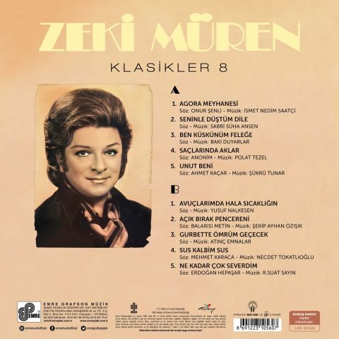 ZEKİ MÜREN KLASİKLER 8 LP PLAK