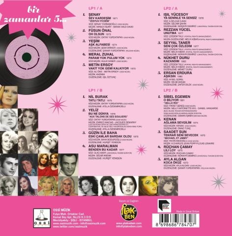 ÇEŞİTLİ SANATÇILAR - BİR ZAMANLAR 5 LP PLAK