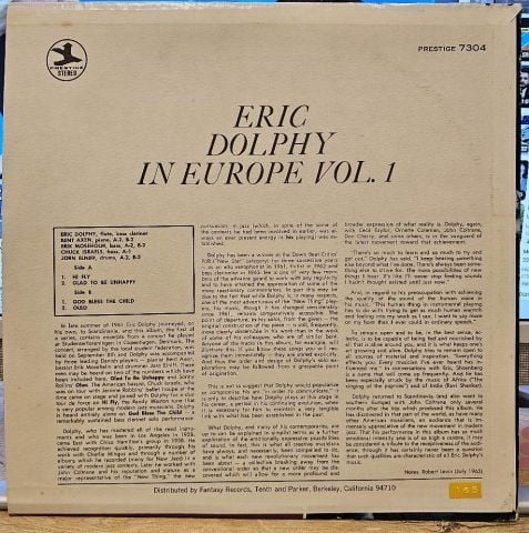 Eric Dolphy – In Europe, Vol. 1 LP PLAK