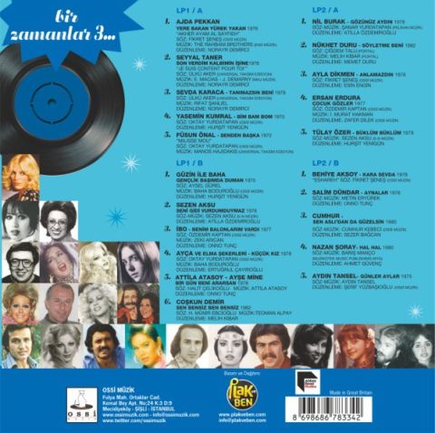 ÇEŞİTLİ SANATÇILAR - BİR ZAMANLAR 3 LP PLAK