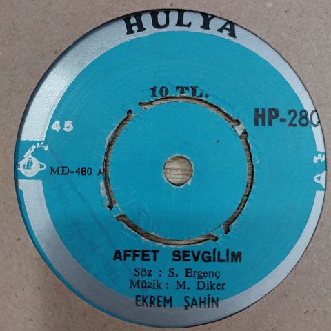 EKREM ŞAHİN - AFFET SEVGİLİM 45LİK PLAK