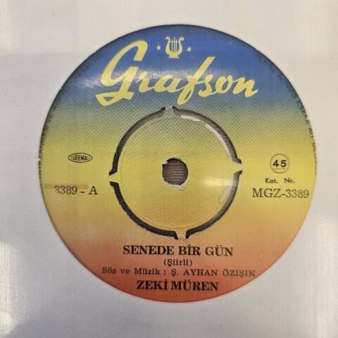 Zeki Müren – Senede Bir Gün / Yemin Ettim Bir Kerre 45LİK PLAK