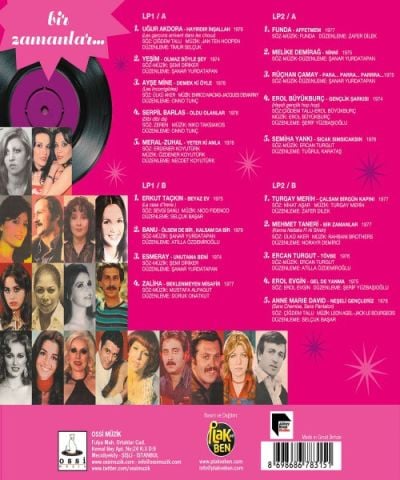 ÇEŞİTLİ SANATÇILAR - BİR ZAMANLAR 1 LP PLAK