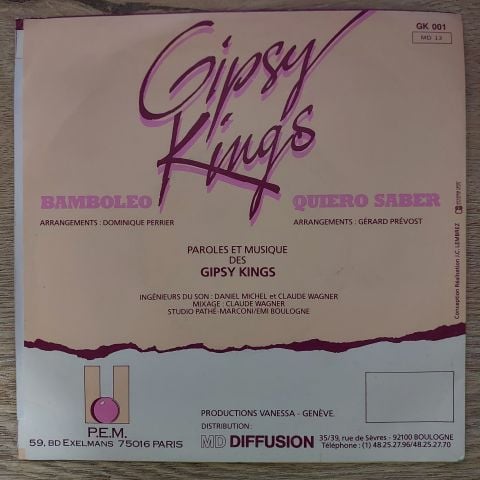 Gipsy Kings – Bamboleo 45LİK PLAK