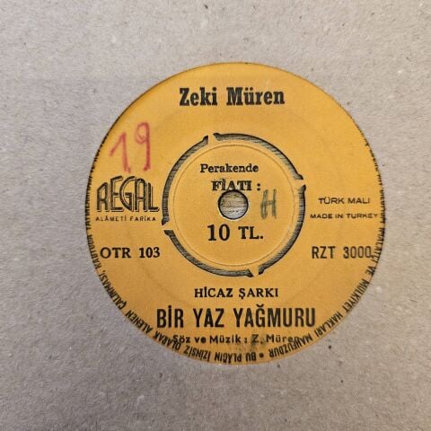 ZEKİ MÜREN - BİR YAZ YAĞMURU 45LİK PLAK
