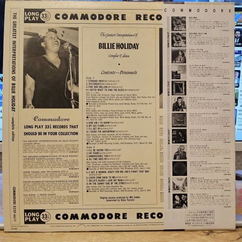 Billie Holiday – The Greatest Interpretations Of Billie Holiday - Complete Edition LP PLAK