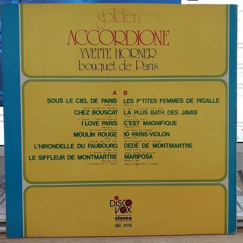 YVETTE HORNER - GOLDEN ACCORDİONE LP PLAK