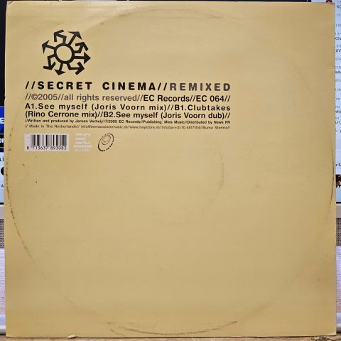 Secret Cinema – See Myself / Clubtakes (Remixes) LP PLAK