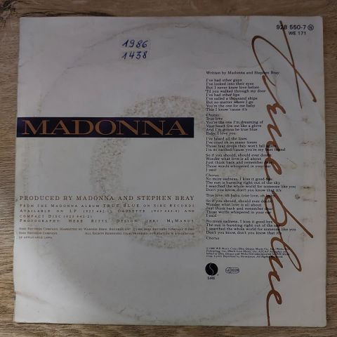 Madonna – True Blue (Remix/Edit) 45LİK PLAK