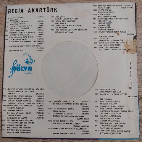 Bedia Akartürk - Aslan Mustafa 45LİK PLAK