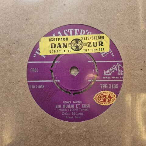 Zeki Müren – Bir Muhab Et Kusu / Yıgıdın Anlına Yazılan Gelır, Maya 45LİK PLAK