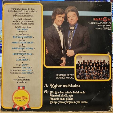 Zeki Müren – Özpınar'ın Pınarından Kahır Mektubu LP PLAK