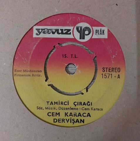 Cem Karaca, Dervişan – Tamirci Çırağı 45LİK PLAK