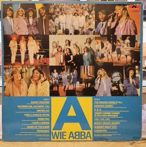 ABBA – A Wie ABBA (Die Grössten Erfolge Von »Waterloo« Bis »Super Trouper«) LP PLAK