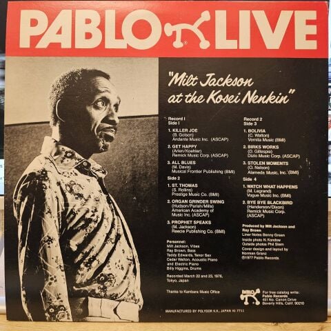 Milt Jackson – Milt Jackson At The Kosei Nenkin LP PLAK