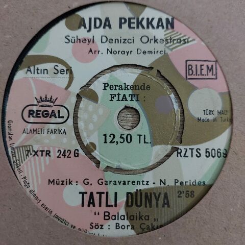 AJDA PEKKAN - TATLI DÜNYA 45LİK PLAK