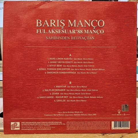 Barış Manço - Sahibinden İhtiyaçtan LP PLAK