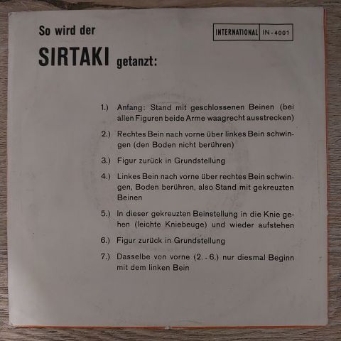 Filmorchester Mikis Theodorakis / Orchester Georg Kapojannis – Zorba's Dance / Sirtaki 45LİK PLAK